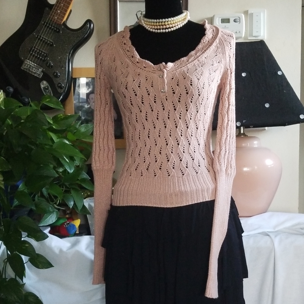 Dusty Pink Sweater Tops, sz S